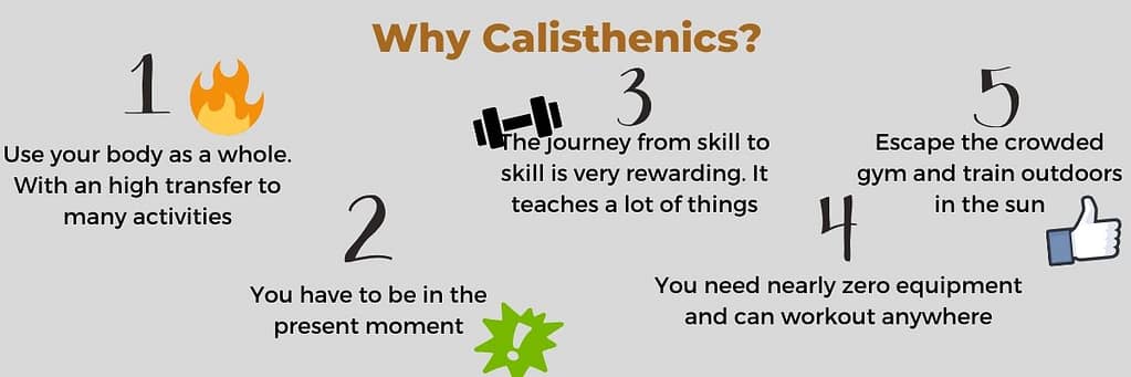 Infographic why you should try out calisthenics!