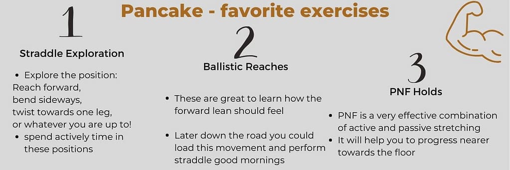 Pancake Stretch favorite exercises infopost
