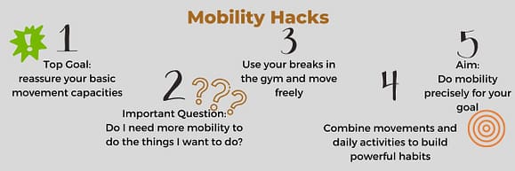 Hacks to work more on your Mobility and flexibilty without more work.
