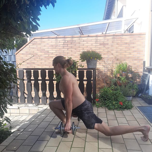 This image shows me doing a calisthenics leg workout.